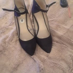 Nine West Black Suede 4 inch heels